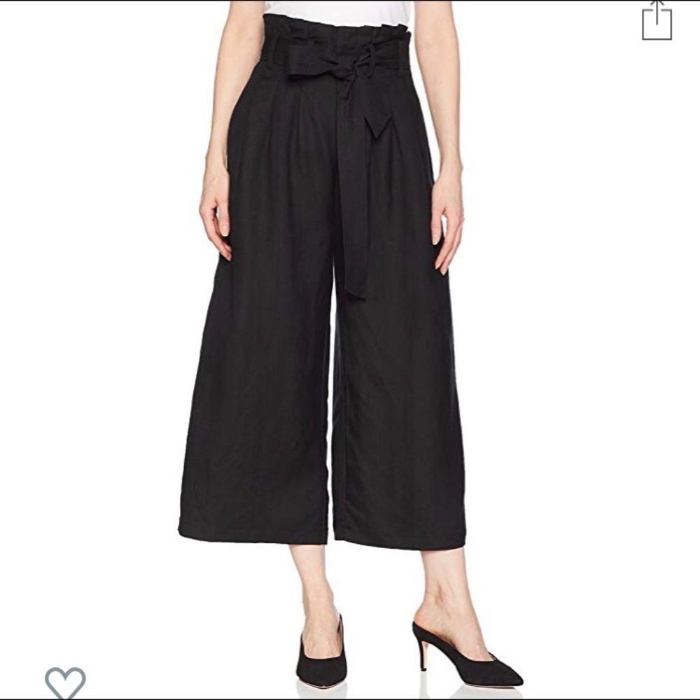ASTR Paperbag High Waist Wide Crop Pant